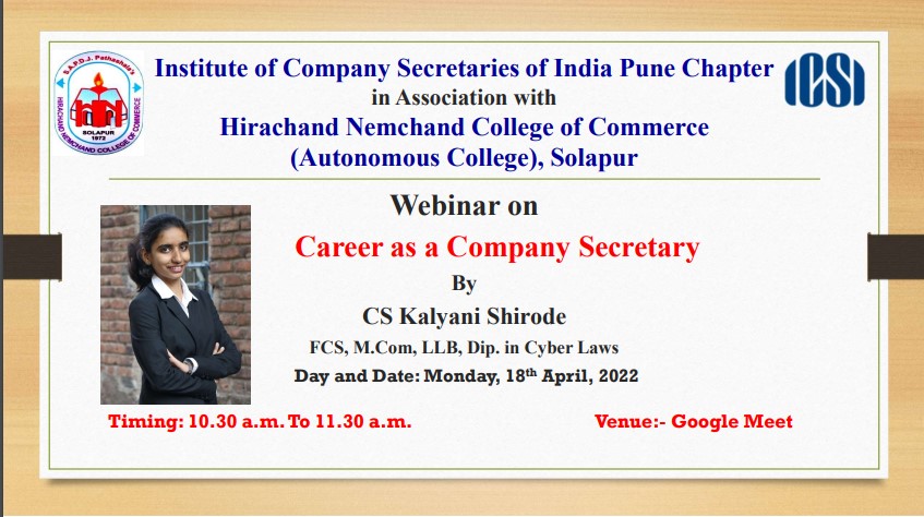 Career as a Company Secretary